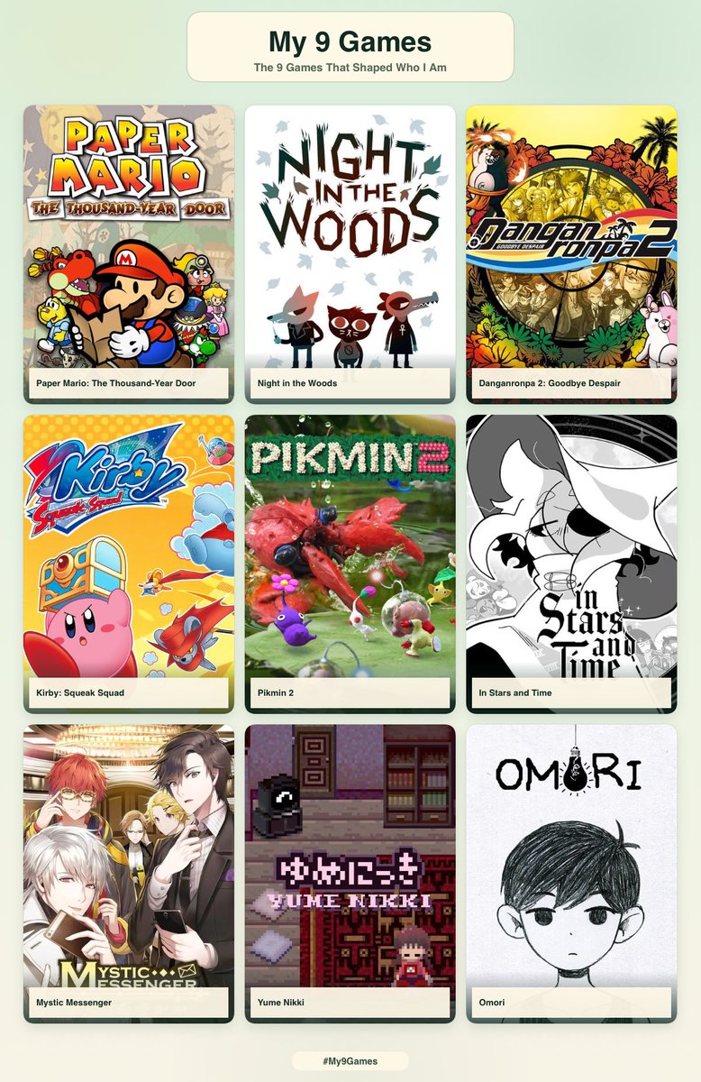 TunnelVa's tweet photo. Little late to the train here but!
Here's my 9 games that shaped me✨

If you talk to me for any extended period of time I will mention one or all of these at least once in every conversation❤️ https://t.co/LlB9WMDWM8