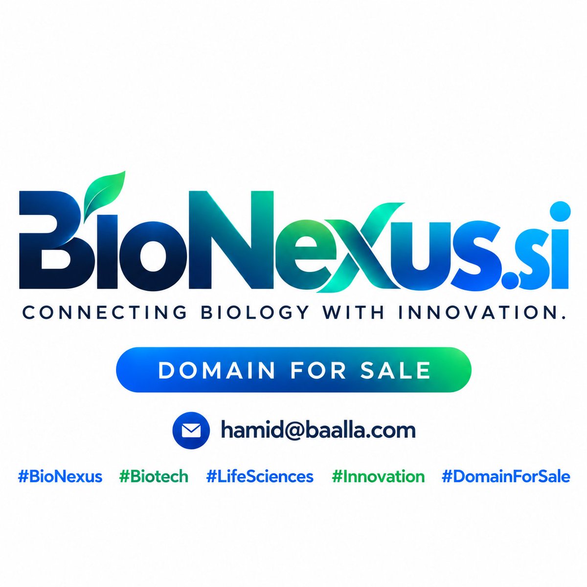 HamidBaalla2's tweet photo. https://t.co/56krjMISqT Connecting Biology with Innovation.

A modern, science-driven brand ideal for biotechnology, life sciences, medical research, bioinformatics, and next-generation healthcare solutions.

#BioNexus #Biotech #LifeSciences #Innovation #DomainForSale https://t.co/HrjUDOCjyr