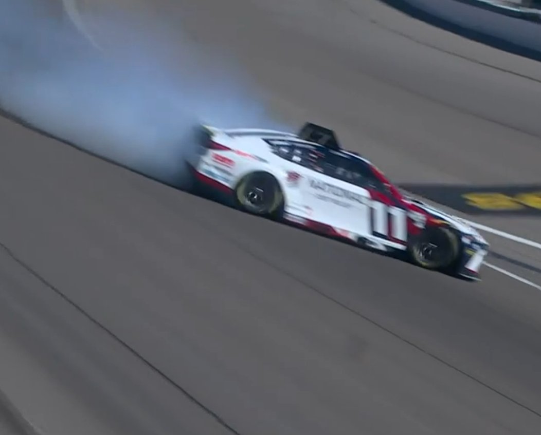 STaranto92's tweet photo. AROUND GOES DENNY HAMLIN! And no caution either!

Hamlin was fourth and will gain NO stage points! https://t.co/D7JL3HfLfg