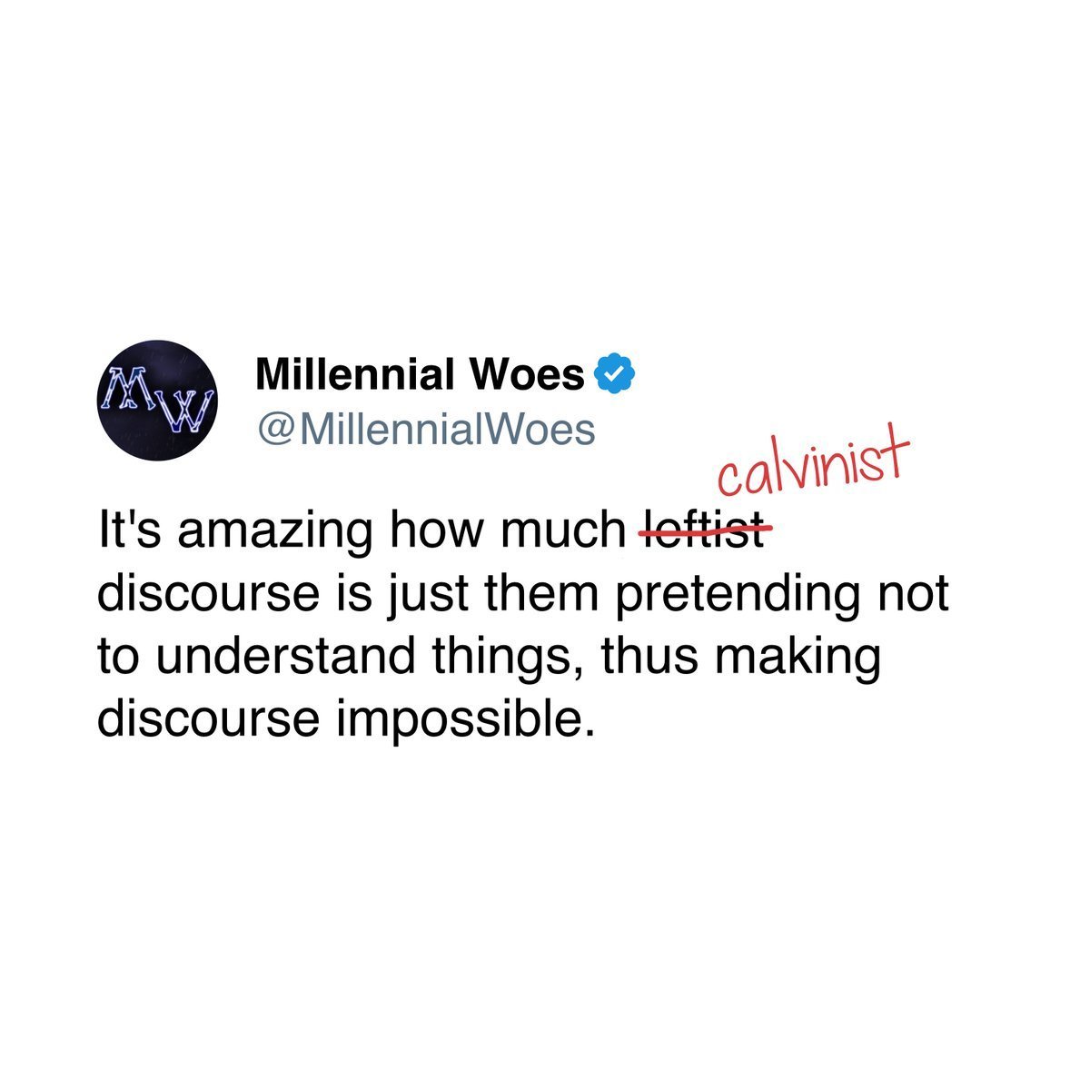 whatithunked's tweet photo. @Info2Consider @Biblethumpingwi Wing Nut really doesn't seem like a serious account. Just seems to rage bait non-calvinists. https://t.co/15VHZnvMvn
