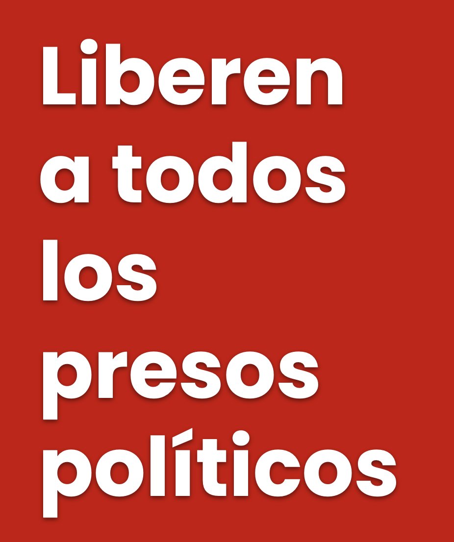 Naky's tweet photo. Aún faltan cientos de personas por salir de prisión y miles siguen sometidas por medidas cautelares, es importante que todos recuperen su libertad plena.

Liberen a todos los presos políticos.
#QueSeanTodos https://t.co/9dBQGojU6Q