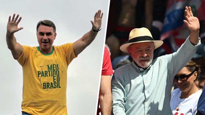 ReealDerechaCL's tweet photo. #EleccionesBrasil 

Con el 47,26% de los votos escrutados, Flávio #Bolsonaro está  al frente con el 50,20% v/s un  41,63% para Lula. 

//Vamos #Brasil 🇧🇷 a liberarse del comunismo empobrecedor// https://t.co/TvWYE666mv