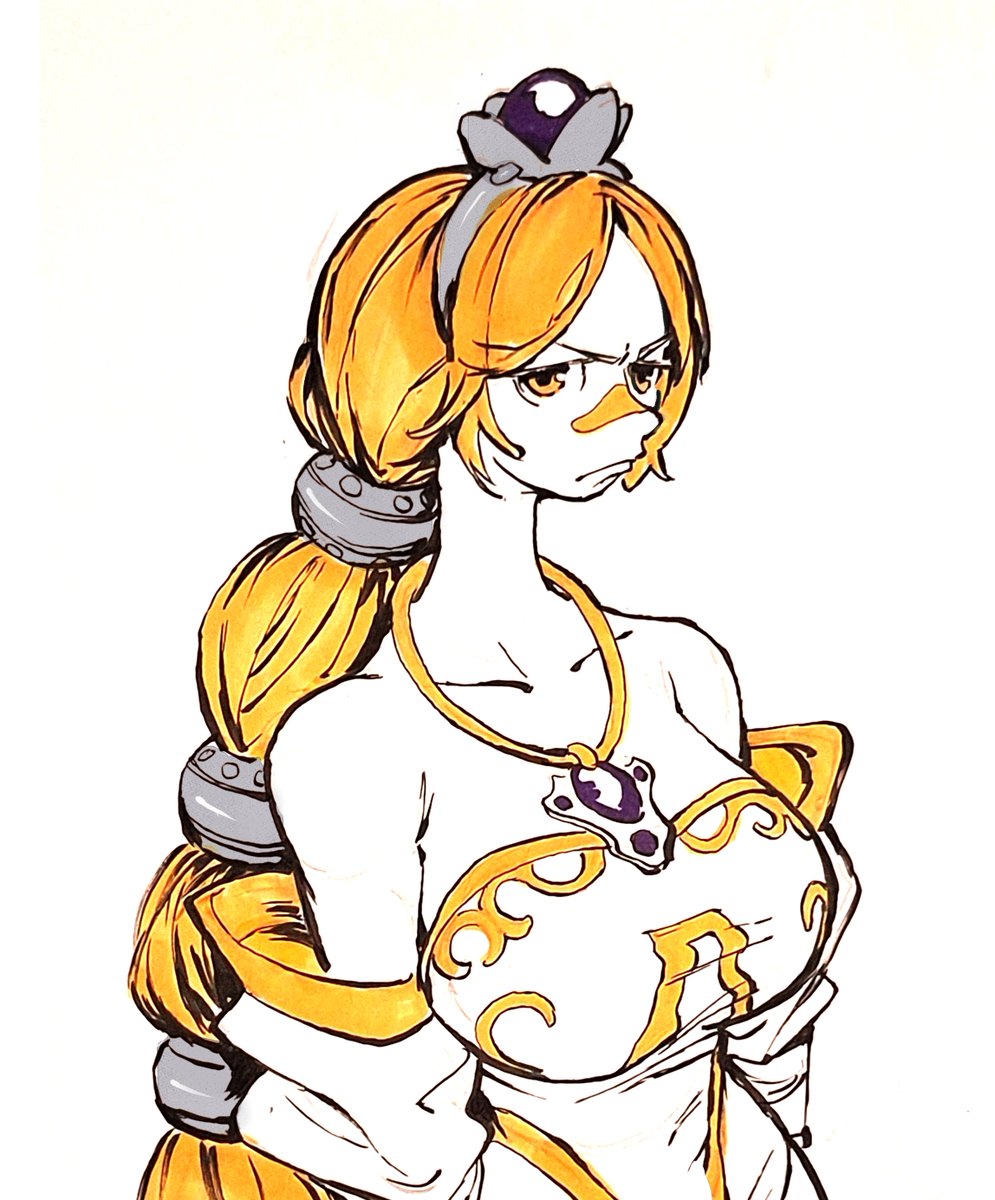 mecha_man_super's tweet photo. war queen - markers + brush pen https://t.co/p8oyKbWTmd
