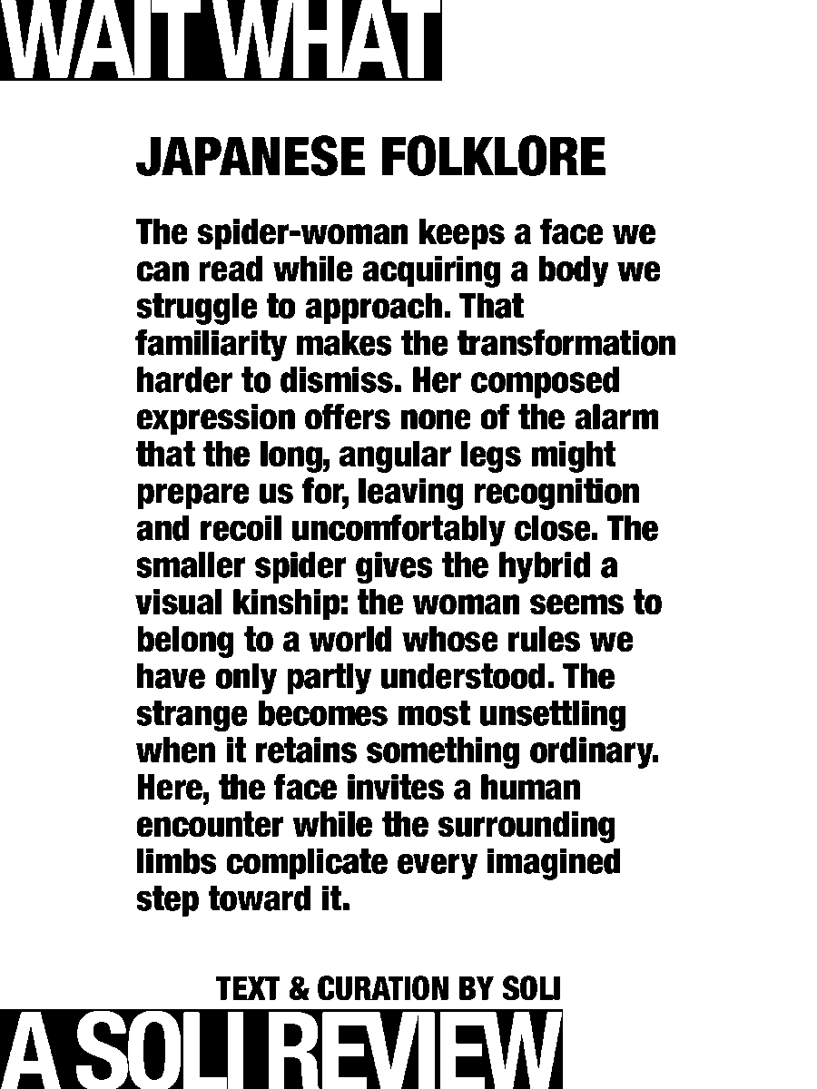solisolsoli's tweet photo. The Spider-Woman · Japanese Folklore https://t.co/RRZGQudyaq