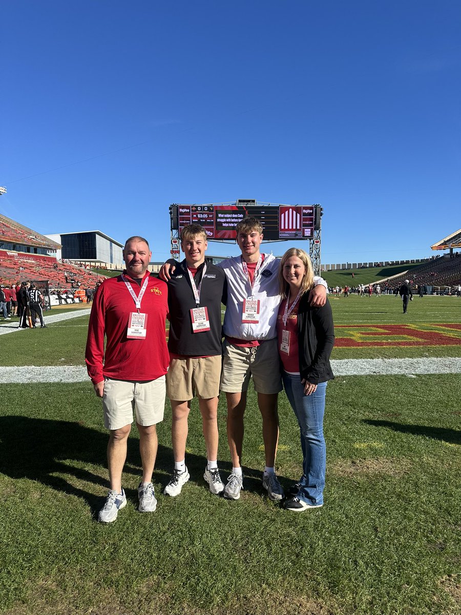 wschweitz23's tweet photo. I had a great time at @CycloneFB yesterday! Thank you @CoachHestness for the conversation! 

 @RTHS_Football @EDGYTIM @PrepRedzoneIL @AllenTrieu https://t.co/xrsR8e9yo5