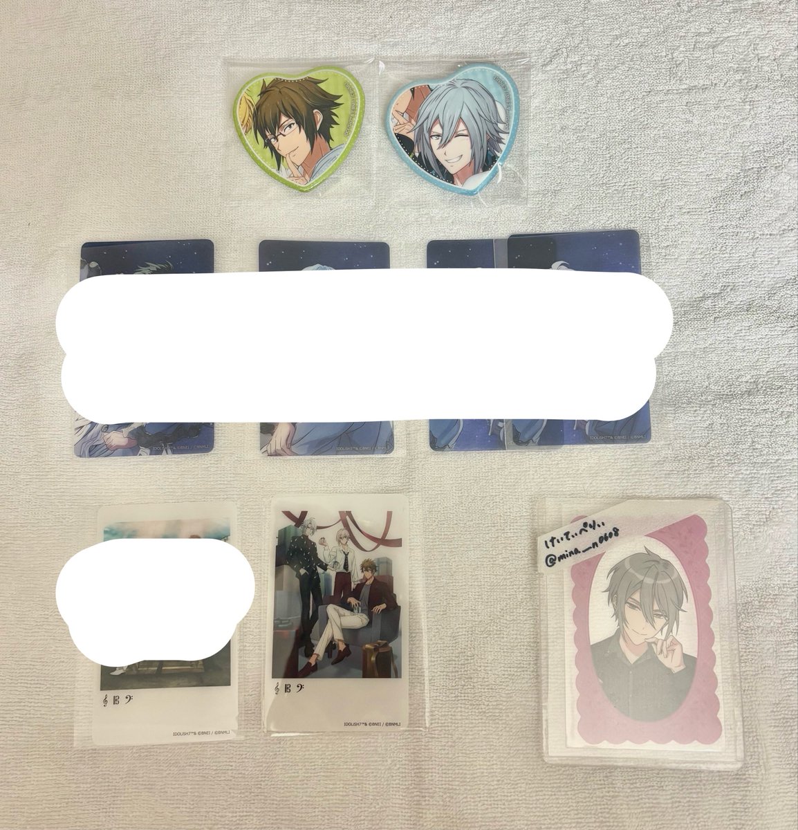 minatsukaoru's tweet photo. 【交換】アイナナ アイドリッシュセブン ファミ通 B'slog トレーディングクリアカード クリカ 缶バッジ 

譲▶️写真参照
求⬇️
缶バッジ▶️巳波>壮五
クリアカード▶️ŹOOĻ

☑︎郵送or平日夜池袋お手渡し https://t.co/8qRgA7HJuY