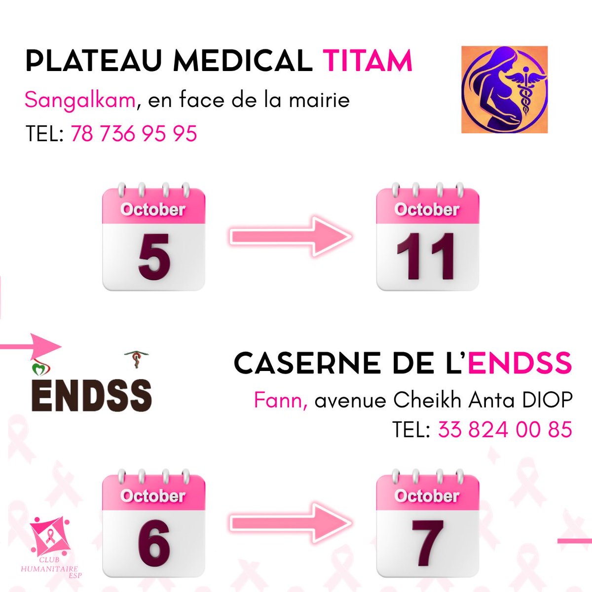 humanitaireesp's tweet photo. Des centres près de chez vous pour faciliter le dépistage. Gratuit ! 🎀 À vos agendas 📅 https://t.co/0VqS7mNFw5