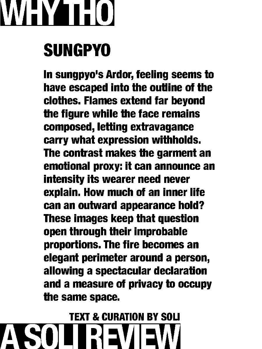 solisolsoli's tweet photo. Ardor: Wearable Flames · sungpyo https://t.co/CaPUSn6wwJ