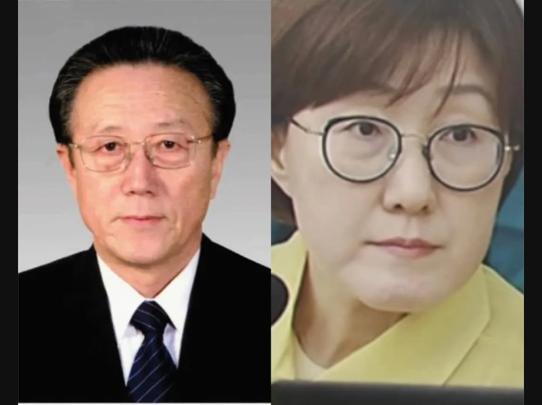 OneKorea4Jesus's tweet photo. 너무 닮아 보이는데
#김양건 #김현지 #닮은꼴 #부녀 인가?

김양건(1942~2015) 
#조선로동당 비서 겸 #통일전선부장 북한의 #대남정책?과 #외교 총괄
#김정은 의 #최측근 #핵심실세.
2015년 12월 29일  
#교통사고 로 #사망 https://t.co/JnYKQA9oTA