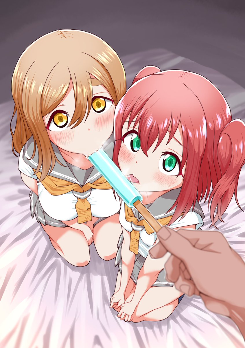 sin_endo's tweet photo. 【skeb】アイスをシェアするルビまる https://t.co/tOHnMmGe3h