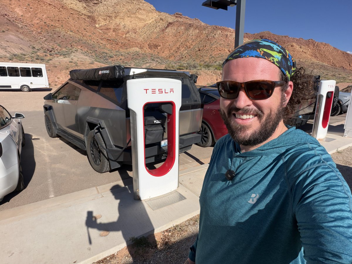 ThePilotNomad's tweet photo. Off to the next charger 🔌 

So far I have had zero issue with the @TeslaCharging network. 

Only minor criticisms about installation quirks. lol. 😂 https://t.co/zhvge9wVNP