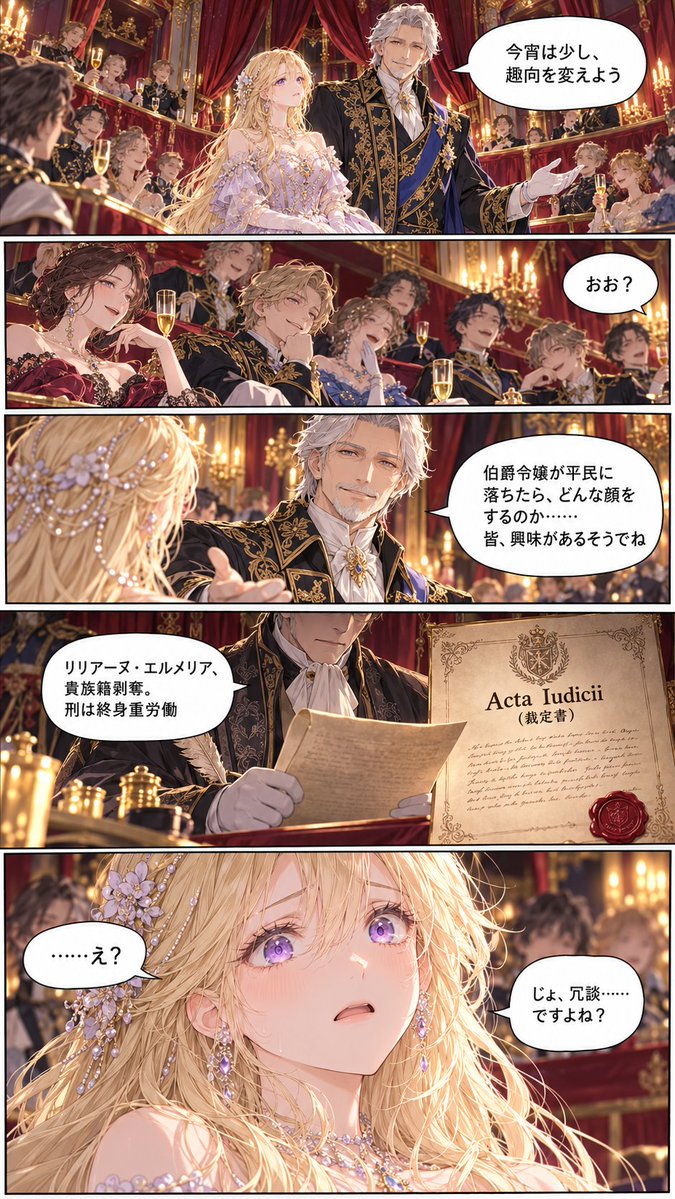 aididprison's tweet photo. 前4ページで作っていた、伯爵令嬢終身徒刑墜ちマンガを10ページで作り直してみました。
『ヒロインだったはずの私に名前はもうない』(1/3)
#女囚漫画 #女囚 #逮捕 #DID #AIart https://t.co/P7eaYpYkU4