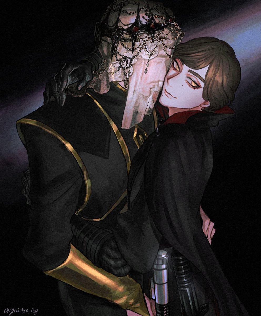 yui930_log's tweet photo. #Lukedin 《King of the Sith》
I drew RoomStar’s (@/isleouche) Sith!Luke / Mand'alor!Din AU 🥰 

For Din's outfit, I added personal preferences to modify the design and there’s extra deco but I definitely kept the veil! https://t.co/s9nBpCYvpn