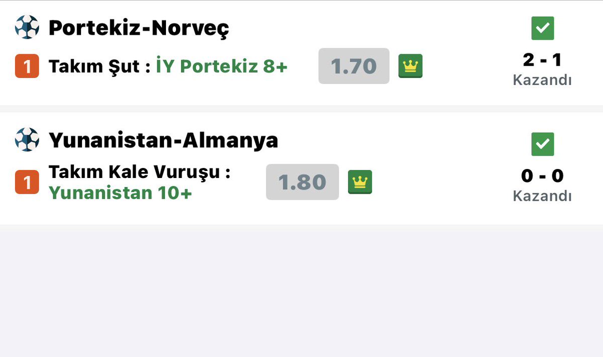 EdgeTahmin's tweet photo. Kazandııkkk✅✅🎉🎉🎉🎉✅✅

#iddaa #kupon #iddaatahminleri #tahmin #nesine #futbol #veri #analiz #istatistik #oran #mackolik https://t.co/81HMWM4JZA