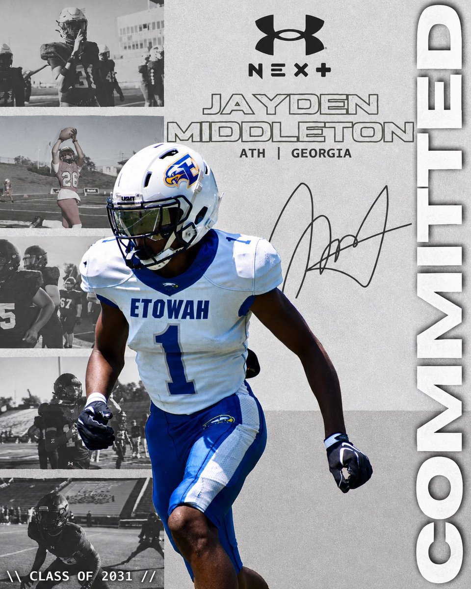 JEMiddleton13's tweet photo. @UANextFootball @UnderArmour @FBUcamp 8th Grade All-American 📈 https://t.co/jKppsLj3sr