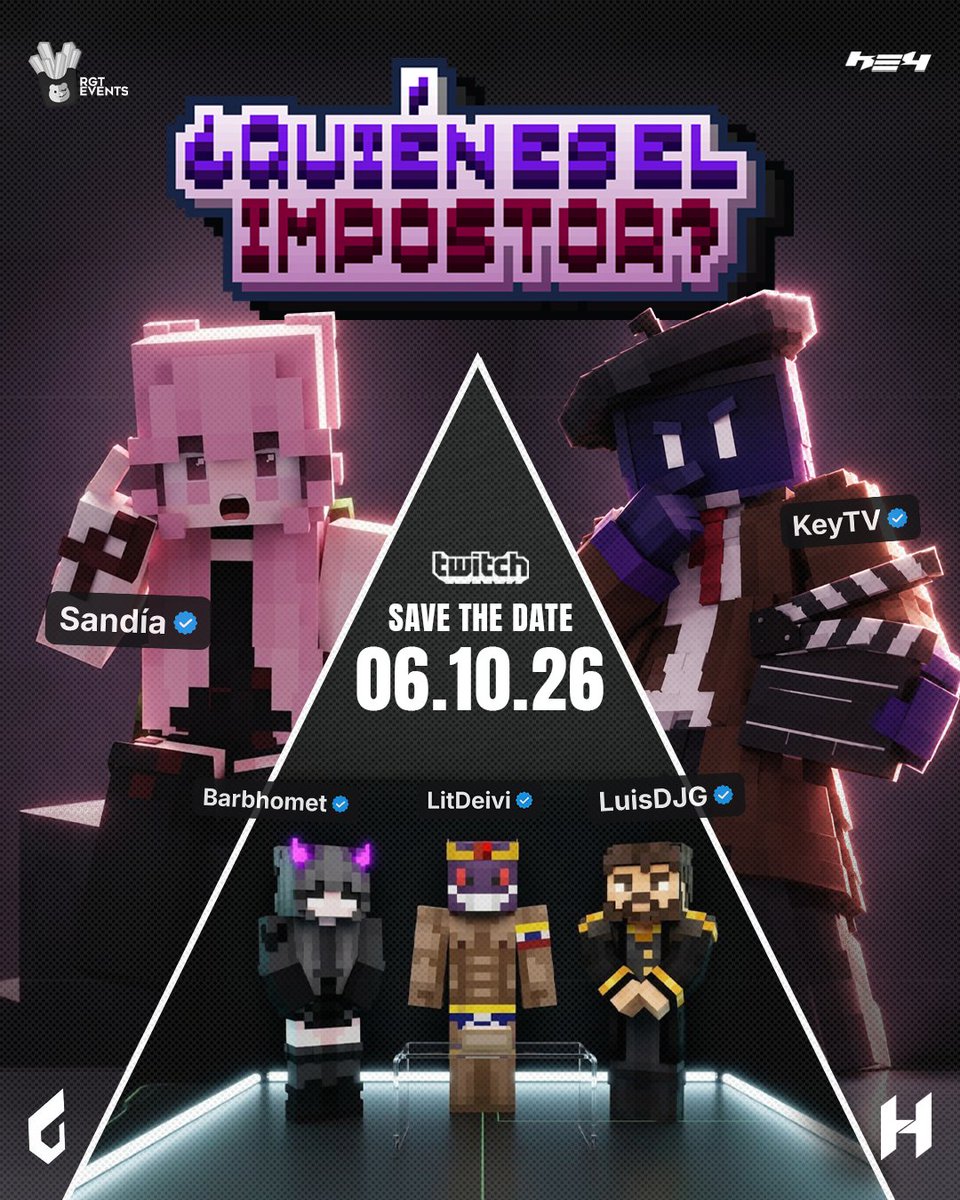 keytv_'s tweet photo. ¿QUIÉN ES EL IMPOSTOR? 🔪 

La 1ª edición donde streamers venezolanos encontrarán al infiltrado

🗓️ 6 de octubre
⏱️ 8:30 PM 🇻🇪

✅ Tu misión es simple: entra al programa… y descubre en quién puedes confiar

👀¿Algún interesado en jugar?
#ImpostorMinecraft #RGTEvents #QuobitLabs https://t.co/rF18YyfPJ8