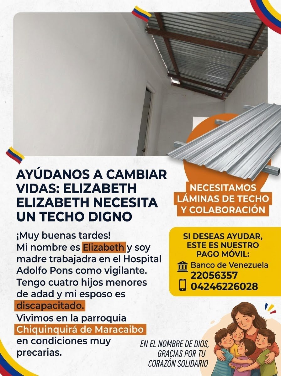 Alda17925Aldana's tweet photo. Juntos podemos !!! Hoy  nuestra hermana Elizabeth y sus hijos necesitan de todos !! Hagamos su sueño de vivir en un hogar digno realidad !!! Dios nos recompensará !!! 🇻🇪🇻🇪🇻🇪🇻🇪 https://t.co/IR85hFzh4c
