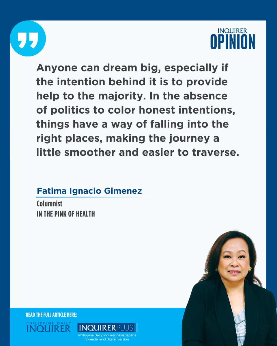 inquirerdotnet's tweet photo. Today's #InThePinkOfHealth by Fatima Ignacio Gimenez (Oct. 5, 2026).
Visit https://t.co/lQovYPqg2y for fearless views and more.
Get the Inquirer here: https://t.co/Ni2iDinLdv https://t.co/z5HbSZrmzN