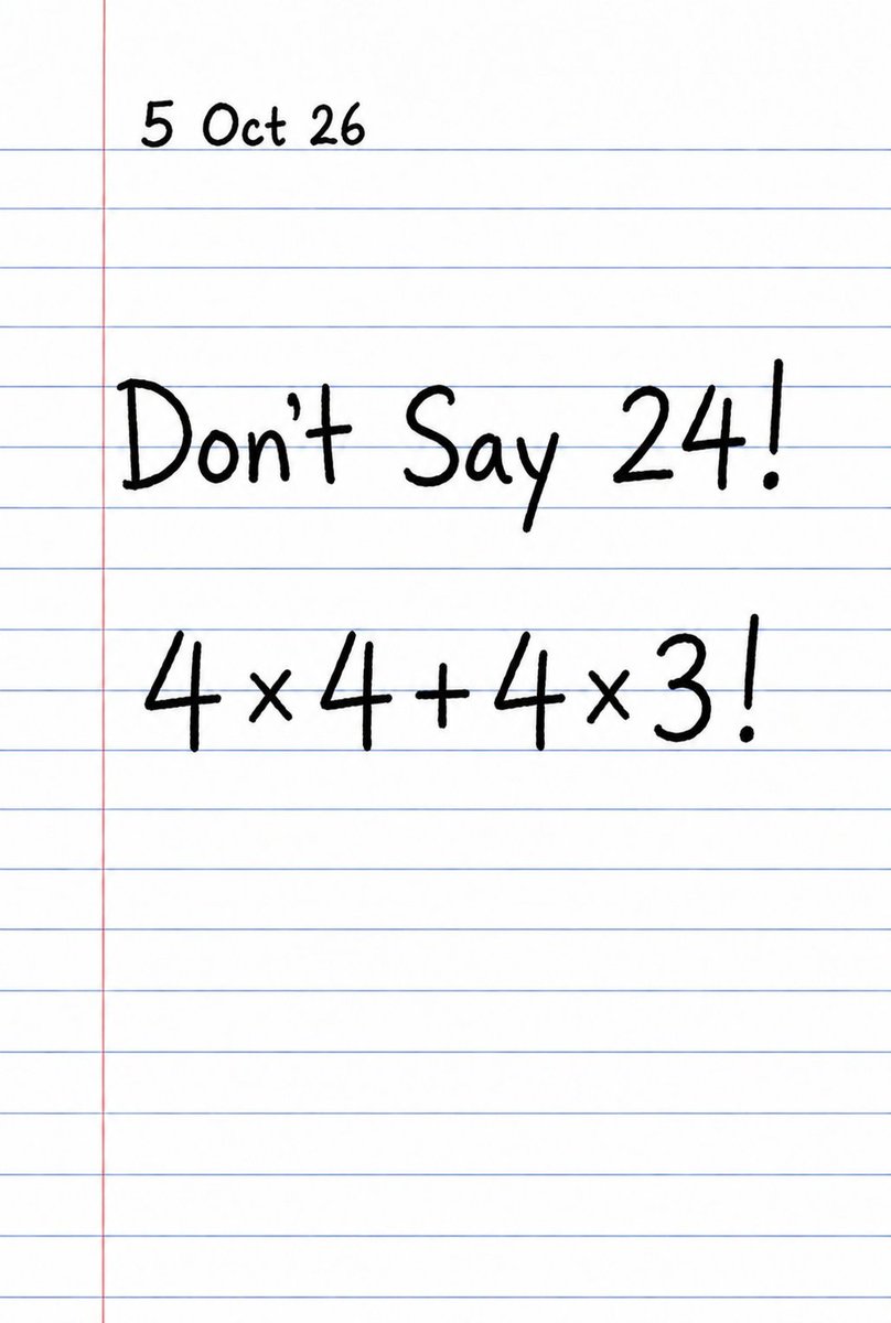 AiWithliza's tweet photo. Looks easy…

Can you solve this without saying 24? https://t.co/2xQLlTidNT