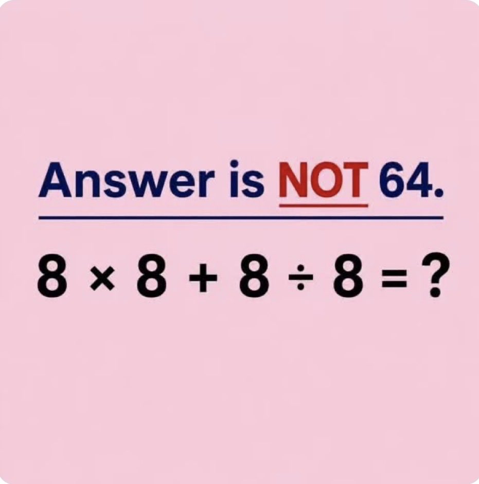 tek_sidhu's tweet photo. Answer Is Not 64 https://t.co/XGdDaioEGD