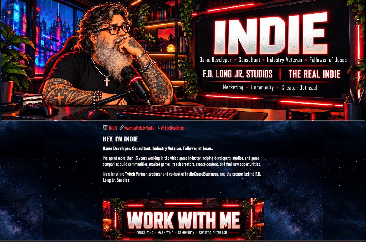 TheRealIndie's tweet photo. I had fun updating my @itchio profile today!
https://t.co/octPK2GlV9

I'd love it if you all would comment your itch profiles down below! https://t.co/oN1NfmoOlV