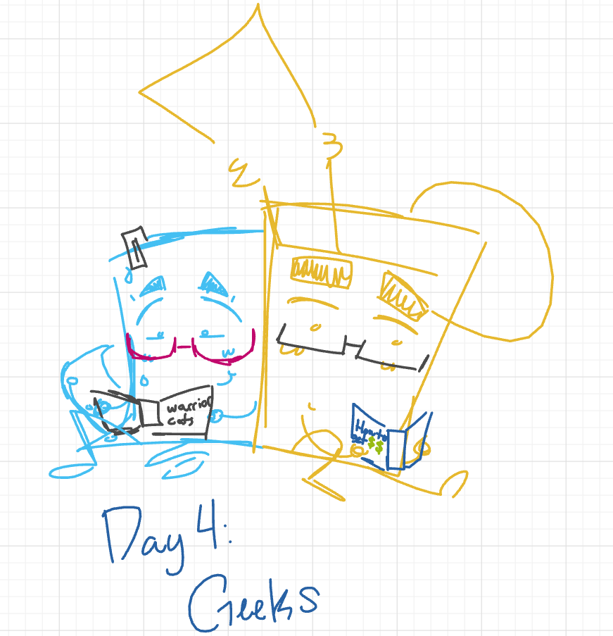 B00tkidd's tweet photo. DAY 4 OF SHIPTOBER!!!
GEEKS!!!!
#payjay #inanimateinsanity #objectshow https://t.co/LmyQvpoI5G