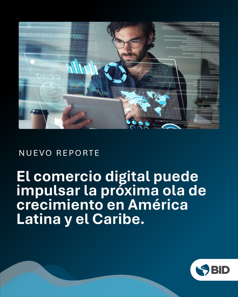 el_BID's tweet photo. 🌐 Las exportaciones de servicios prestados digitalmente de #AméricaLatina y el #Caribe pasaron de US$18.500M en 2005 a US$87.700M en 2024. 

Sin embargo, la región solo representa el 2% de las exportaciones mundiales de estos servicios. ¿Cómo impulsar la próxima ola de crecimiento? 

📖 Descarga el informe: https://t.co/c10uwdNCbr

@OMC_es
@BancoMundialLAC