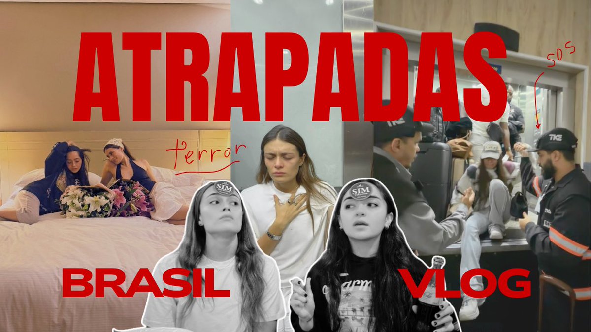 CalleyPoche's tweet photo. pasó la peor pedadilla: 

atrapadas en un ascensor por una hora mientras se iba cayendo. 

vlog brasil 📹 (hay que volver. sí o sí)

https://t.co/4J3D0ch5MF https://t.co/PzvBr3asfn