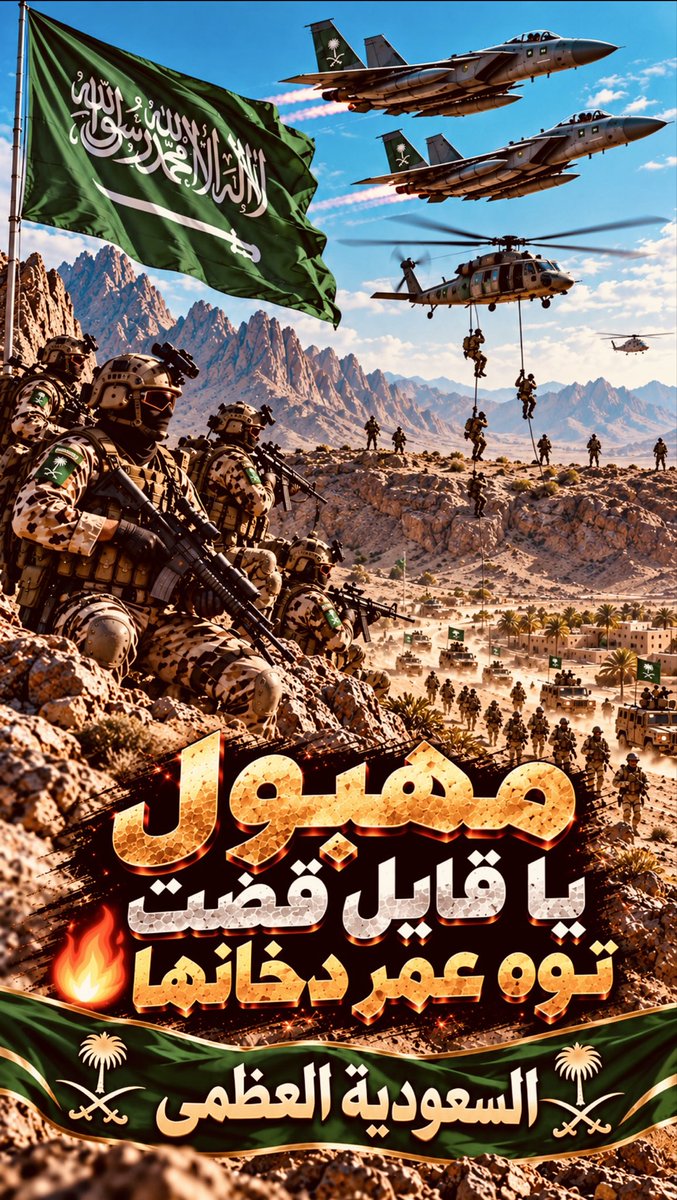 7amed37's tweet photo. .

.

.

اللهم انصر #جنودنا المرابطين على الحدود، وقوِّ عزيمتهم، وسدّد رميهم، واحفظهم من كل سوء، وانصرهم نصرًا مبينًا،🇸🇦🤲

.

.

مهبول ياقايل قضت * توهـ عمر دخانها ..

#السعودية_العظمى 🇸🇦
#السعودية_خط_أحمر
#عليهم_كيوم_القيامة 
#اليمن 🇾🇪 https://t.co/SpNlXbzcLp