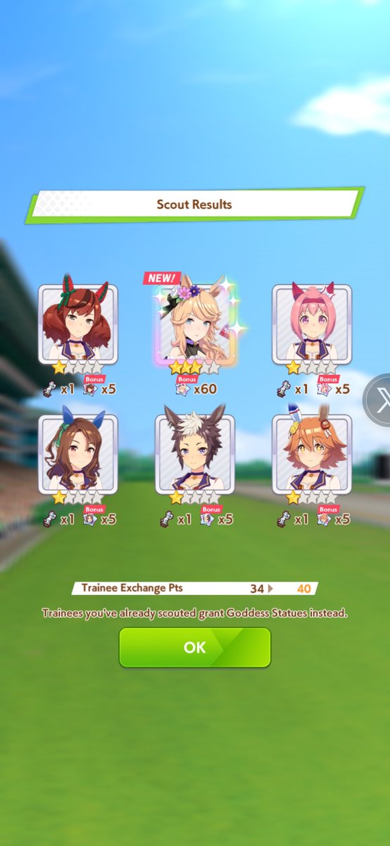 Osu_XY's tweet photo. Six tickets have been spent in the VodSca banner, but there came Gold City instead

#Umamusume
#ウマ娘 https://t.co/A0UGW1kH4w