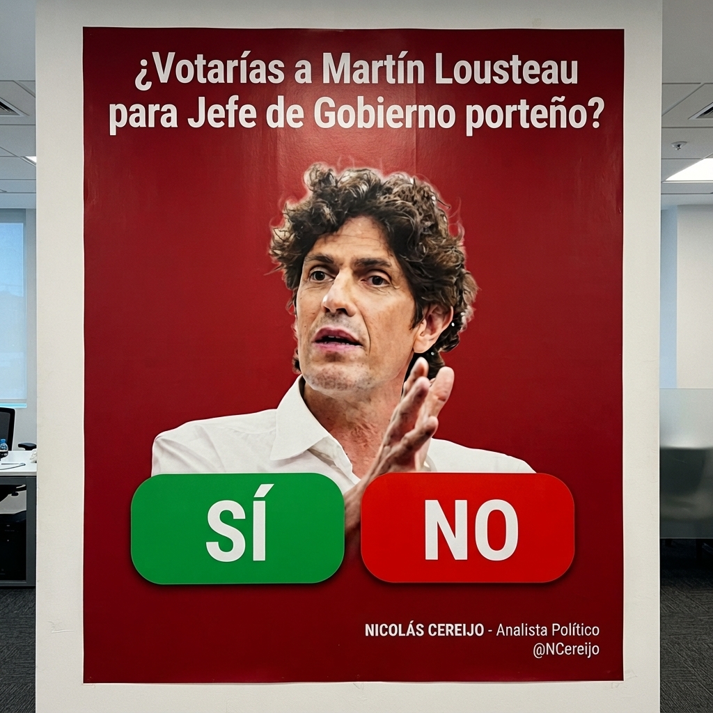 NCereijo's tweet photo. ¿Votarías a Martín Lousteau para Jefe de Gobierno porteño? 

1 SÍ 
2 NO https://t.co/Lq7hQGDPue