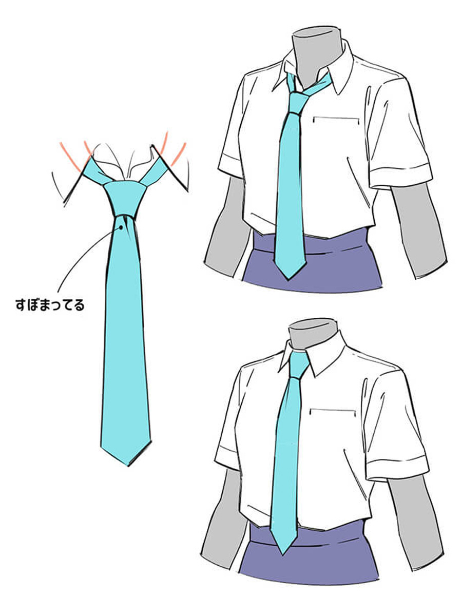 palmie_oekaki's tweet photo. ネクタイの基本の描き方👔 https://t.co/nRSpJIjnPH
