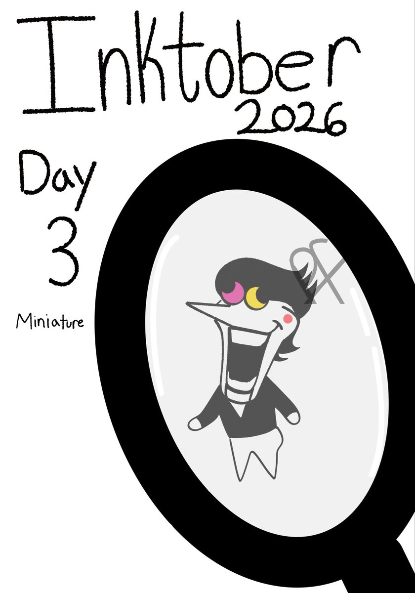 Pumkinf0ol's tweet photo. #inktober2026 Day 3 : miniature

I might do better on the next one

#spamton https://t.co/3PIuQRBKXI