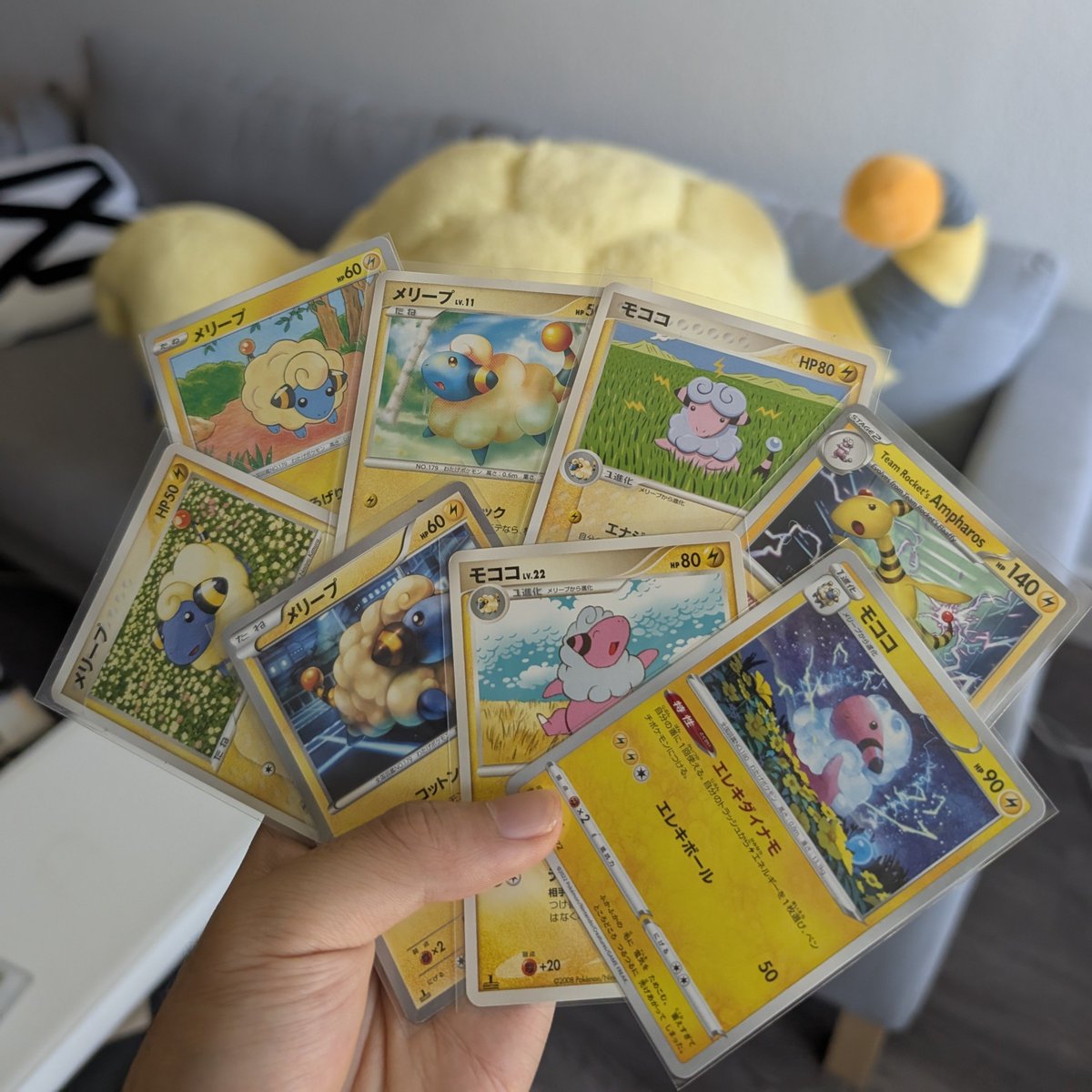thuyenleaf's tweet photo. took my bf to local card shop for bf day and bought him more mareeps for his binder 🐑⚡ https://t.co/sbVhJFrTOI