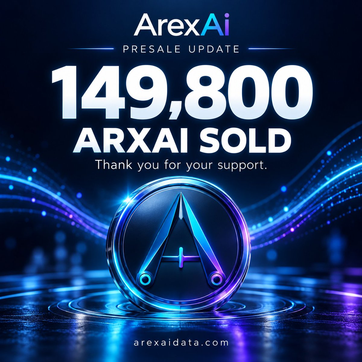 ArexAIData's tweet photo. 🚀 Another 149,800 ARXAI sold in the ArexAi presale!

Thank you to our community for your continued support as we keep developing ArexAi’s AI-powered data analysis platform.

🌐 https://t.co/5JCO9GxRxF

#ArexAi #ARXAI #Presale #AI #BNBChain https://t.co/WuYaEblEls