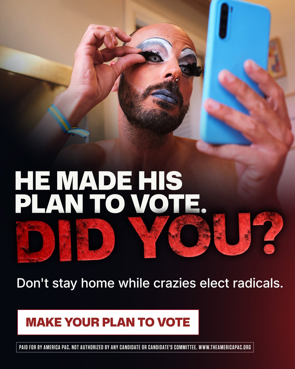america's tweet photo. URGENT ELECTION UPDATE: The crazy liberals are ready to show up in full force and vote this election. ARE YOU? We must DEFEAT them at the polls. Make your plan ASAP!