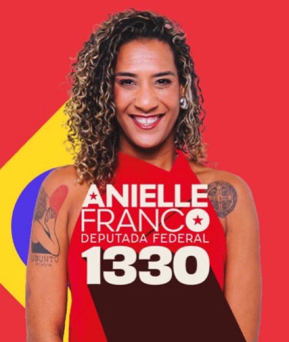 pointcharts's tweet photo. 🚨Anielle Franco do PT e irmã de Marielle Franco, é eleita DEPUTADA FEDERAL pelo Rio de Janeiro. https://t.co/9m3GPc7fJS