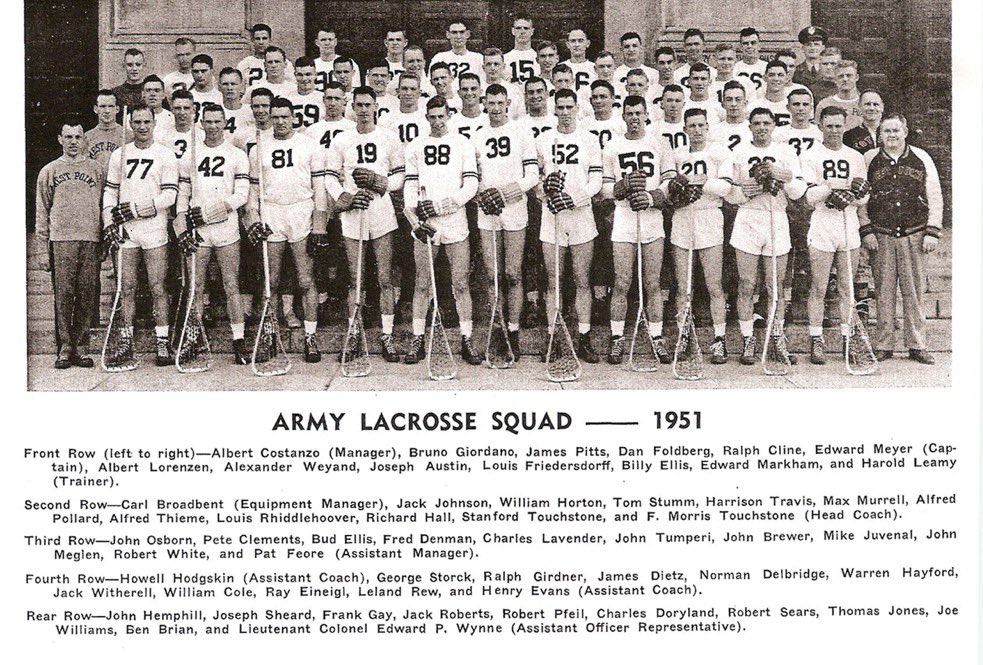 LaxBrand's tweet photo. Army Lacrosse - 1951 https://t.co/aEYmChvgWK