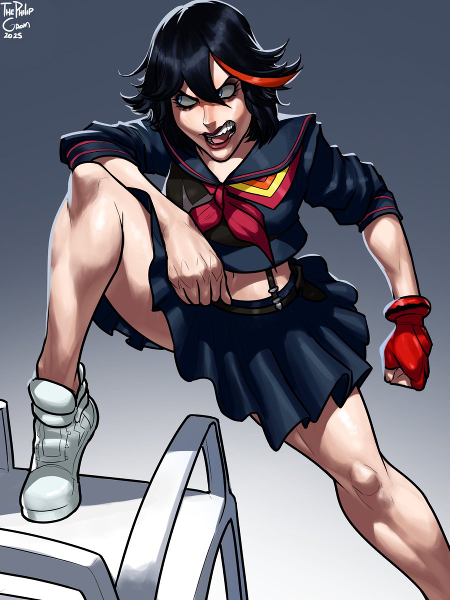 ThePhilipGrom's tweet photo. Ryuko Matoi from Kill la Kill Commission 
#KilllaKill https://t.co/y5X9JCDEub