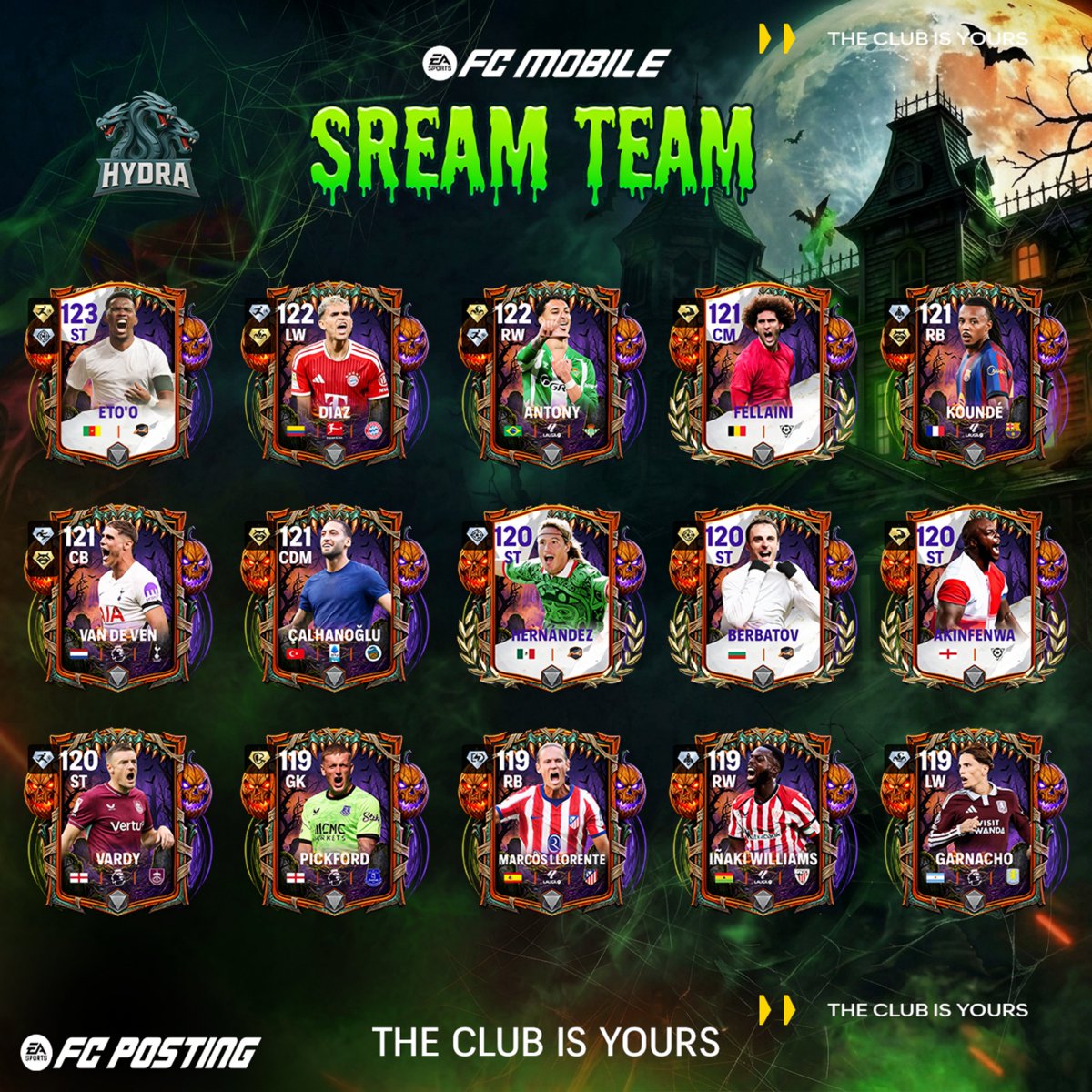 FIFAPOSTING's tweet photo. •Concepto SCREAM TEAM🎃 👻

•FC MOBILE 27

¿Quien te gustaría tener o fichar? 👇🏼

•🎨🖌️Colaboración con @hydra277

#FCMobile27 #FCMobile #Screamteam https://t.co/pzdHRPnokp