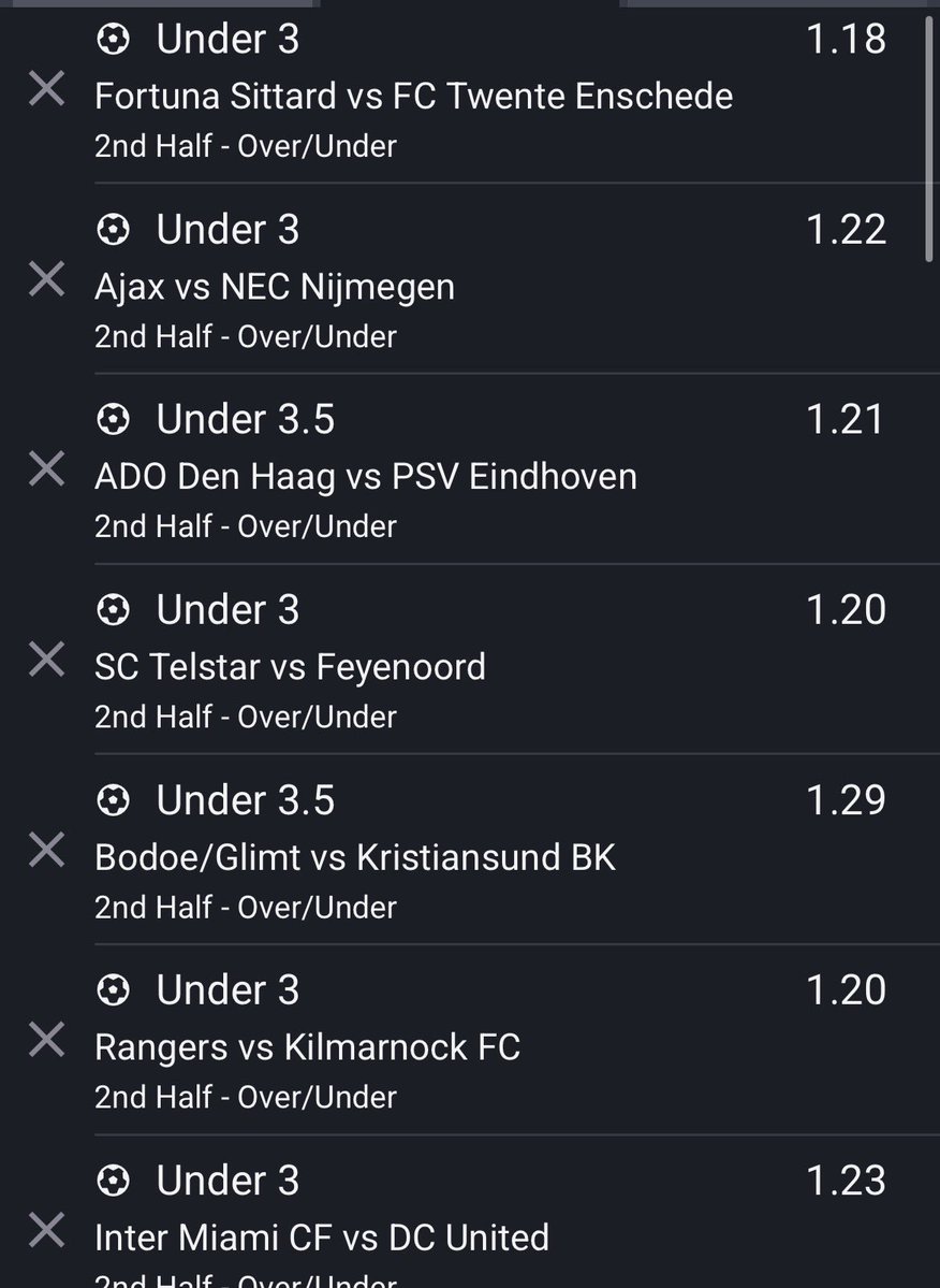 Bettips123's tweet photo. Z59TVH

2ND HALF UNDER 3 and 3.5✅
Stake wisely ✍🏼
#sportybet #soccer #boom #code https://t.co/zT0vPnbRGP