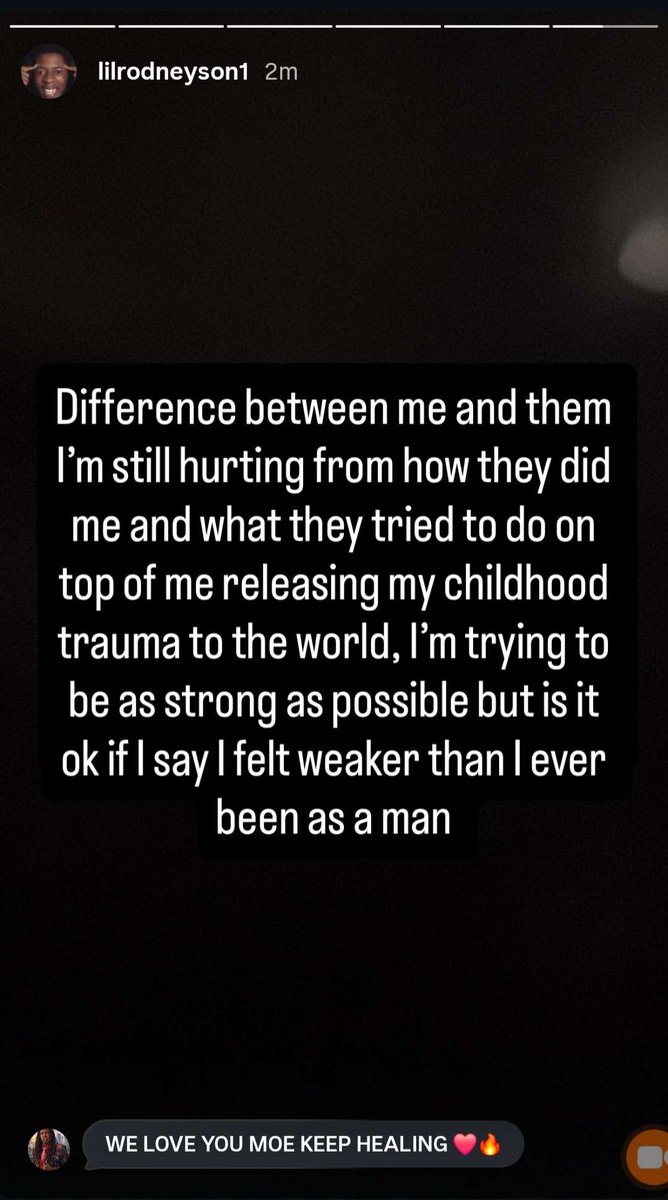 ReggieUpdate's tweet photo. Reggie gives a update on his Mental Health, and says thay he feels better but also keeps it real that he is still hurt from what they did❤️‍🩹💯 https://t.co/Oq2gHFBkcY