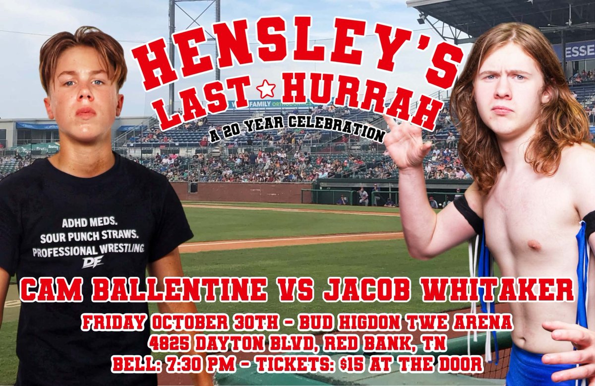ScottCHensley's tweet photo. ***Match Announcement***

I'm older than both of these guys... combined... but they've both been working very hard, are guys that I really respect, and both have a bright future. Let's see what they can do!

Cam Ballentine vs @Jacob_Whit_77 https://t.co/k7M5fJJ3ip