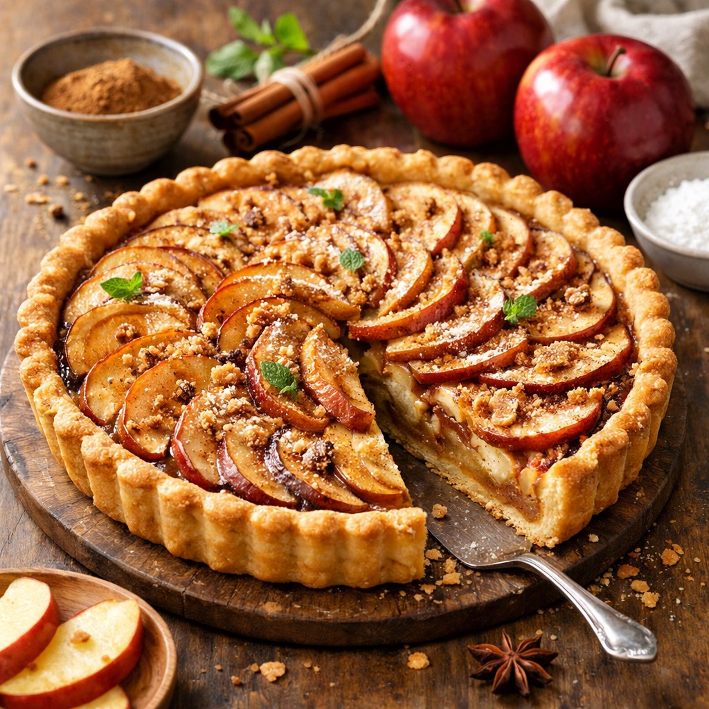 nooem2xx's tweet photo. Apple and Cinnamon Tart (modern Polish style)

A classic apple and cinnamon tart with a modern Polish twist: a crisp, buttery crust and aromatic, lightly caramelized apples with hints of lemon and cinnamon. Prep time: 50 min. Serves 8. Full recipe https://t.co/VH3NgdWlVP