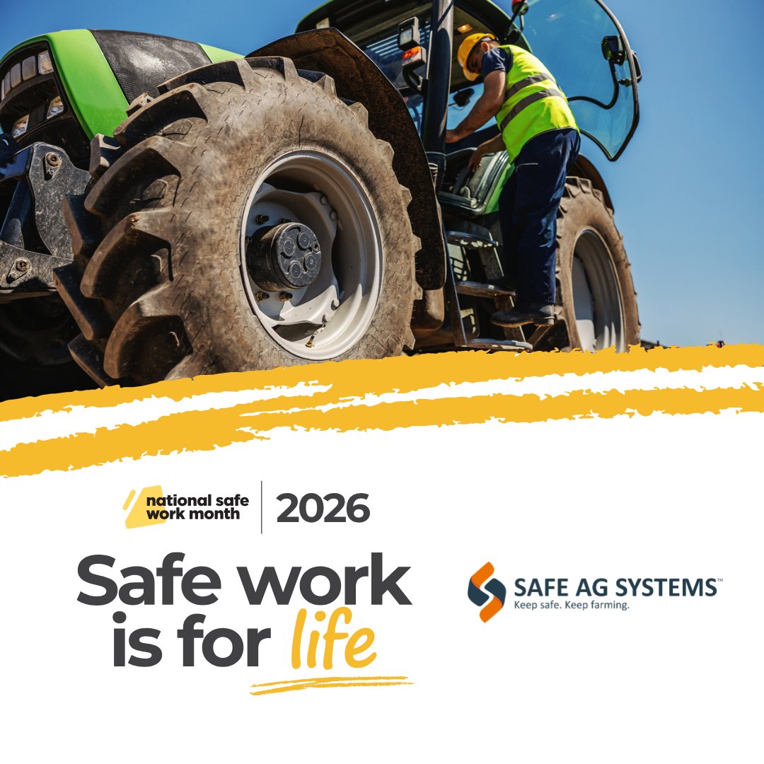 SafeAgSystems's tweet photo. It's National Safe Work Month, and this week's theme is For life - why WHS matters.

This week, take a fresh look at the hazards you've stopped noticing on your property. 🔍

Walk through your workspaces this week and check in with your team about what's different. https://t.co/neiuRFfDYe