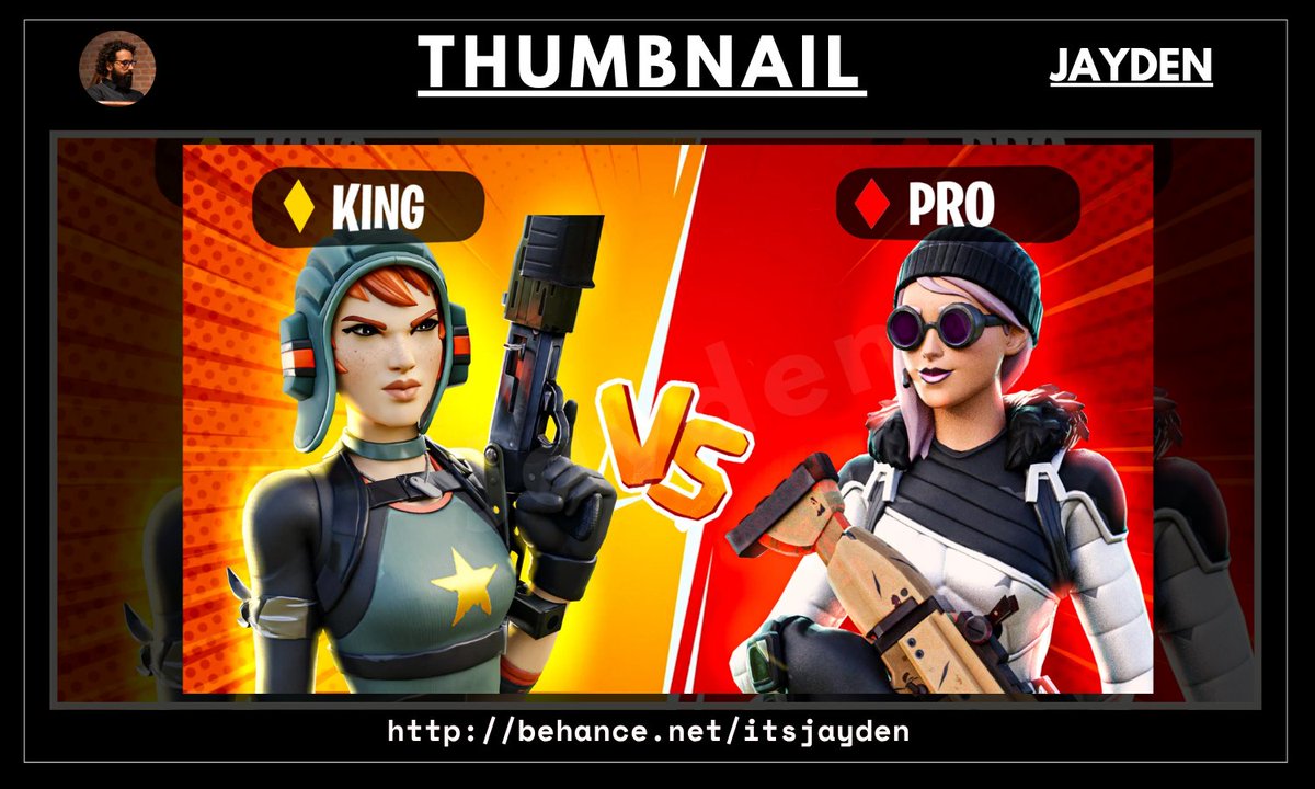 Its__jaydenn's tweet photo. Fortnite already brings enough chaos to the frame. 💥
Keep one action or character as the main focus.
Strong hierarchy makes the chaos easier to read. 🎯
#Fortnite #FortniteThumbnail #GamingDesign #ThumbnailDesign #YouTube https://t.co/dJt6DJCyLx