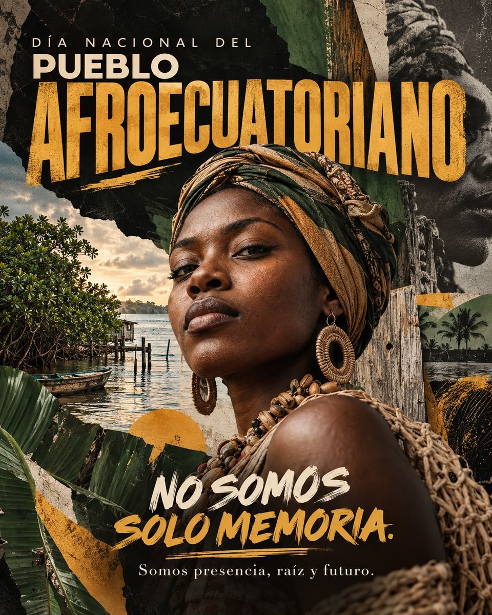 PaolaCabezasC's tweet photo. Hoy es el Día Nacional del Pueblo Afroecuatoriano. 👩🏾‍🦱🖤

No somos una nota al pie en la historia del Ecuador. Somos parte de quienes la escribieron y seguimos escribiéndola.
Nuestra afroecuatorianidad es memoria y resistencia, pero también es alegría, talento, conocimiento, poder y futuro.

Hemos aprendido a abrir caminos incluso donde nos cerraron puertas.

No queremos que nos miren desde el folclor. Queremos que nos reconozcan desde nuestros derechos, nuestra historia y nuestro aporte al país.

Somos pueblo. Somos raíz. Somos Ecuador. ✊🏾🇪🇨