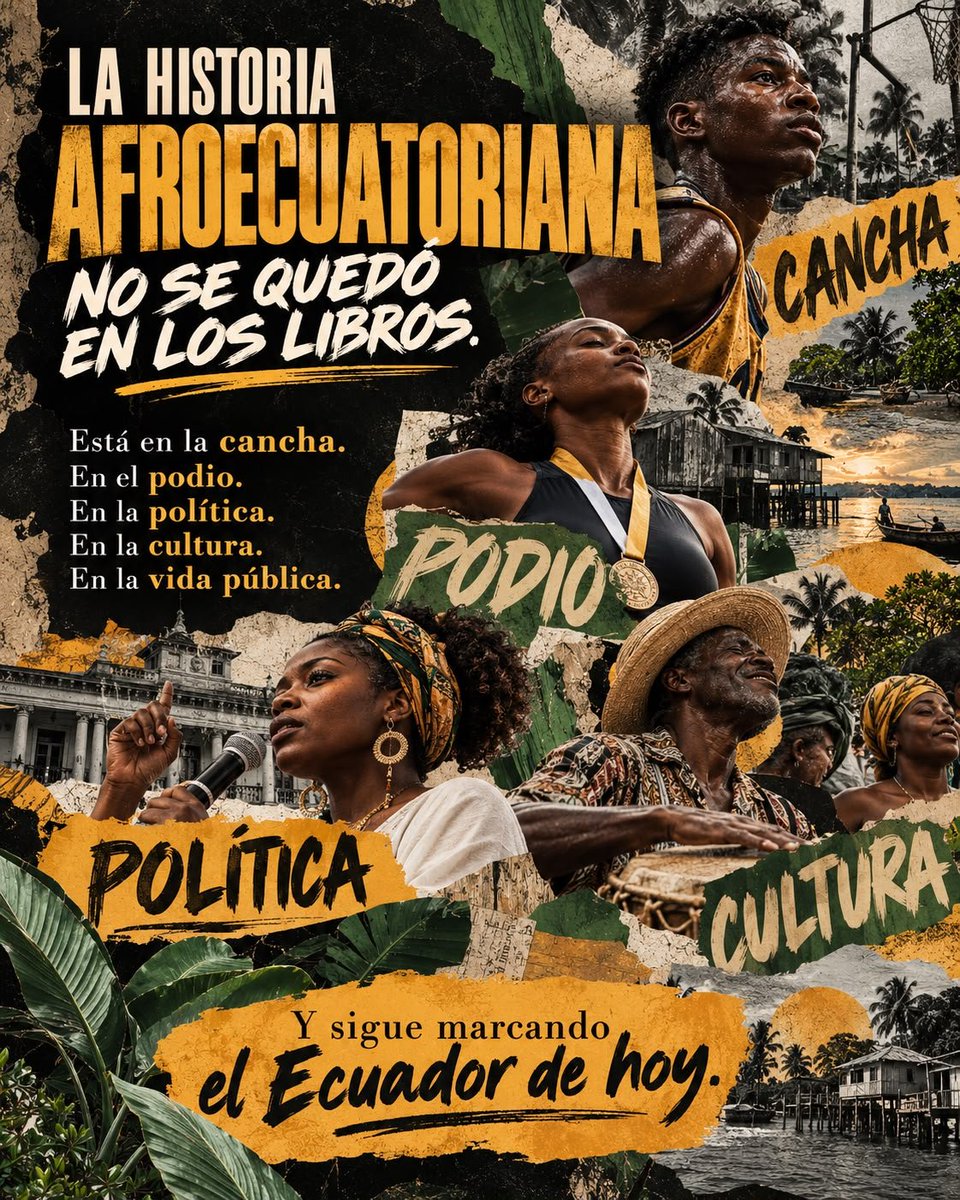 PaolaCabezasC's tweet photo. Hoy es el Día Nacional del Pueblo Afroecuatoriano. 👩🏾‍🦱🖤

No somos una nota al pie en la historia del Ecuador. Somos parte de quienes la escribieron y seguimos escribiéndola.
Nuestra afroecuatorianidad es memoria y resistencia, pero también es alegría, talento, conocimiento, poder y futuro.

Hemos aprendido a abrir caminos incluso donde nos cerraron puertas.

No queremos que nos miren desde el folclor. Queremos que nos reconozcan desde nuestros derechos, nuestra historia y nuestro aporte al país.

Somos pueblo. Somos raíz. Somos Ecuador. ✊🏾🇪🇨