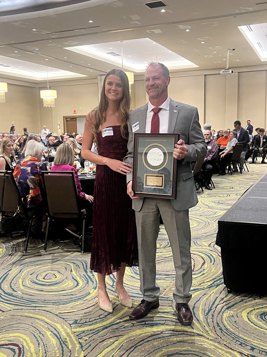 o__wrestle's tweet photo. Matt Surber inducted into the Oklahoma Chapter of the National Wrestling Hall of Fame as a Lifetime Service to Wrestling Member https://t.co/F81rEnbL1j