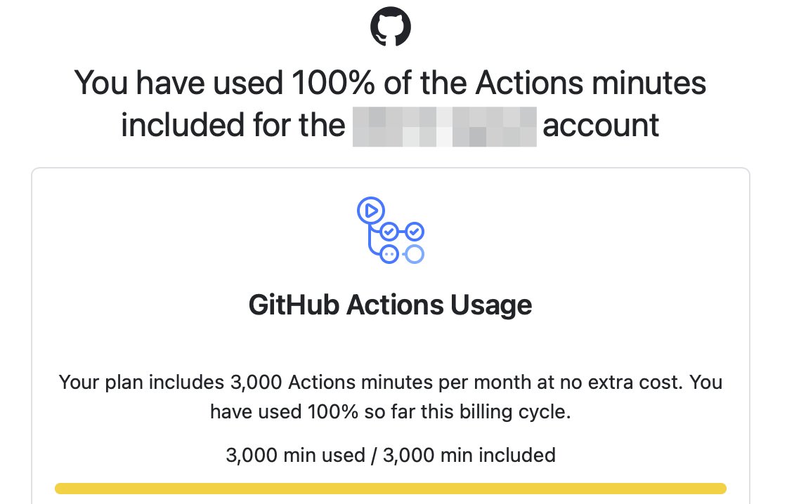 itsmarkphelps's tweet photo. Got tired of this email from GitHub, and of slow, expensive macOS CI runners.

Then I remembered I have a capable Mac Mini at home.

So I made a skill that sets up self-hosted runners on Linux or Mac. Give it to your agent and save some money: https://t.co/OksfZLbrB2 https://t.co/T0tit4tMsy
